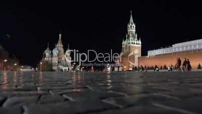 Night Red Square Kremlin  St. Basil's Cathedral slider