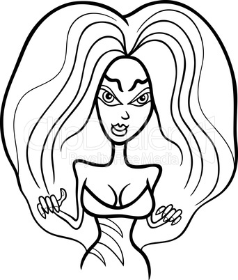 woman leo sign for coloring