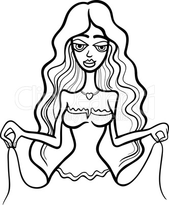 woman virgo sign for coloring