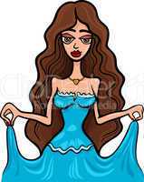 woman cartoon illustration virgo sign