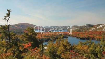 View of the lakes of Killarney in autumn