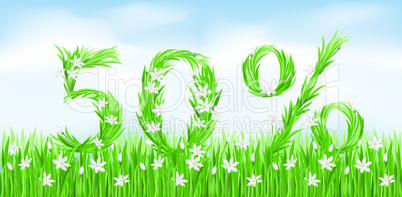 Eco-Style Grass Letters.