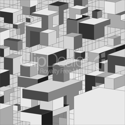Abstract 3D grey background for design