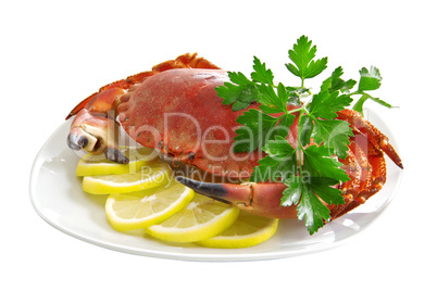 Crab on a platter