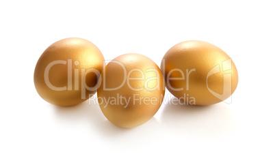 golden egg on a white background