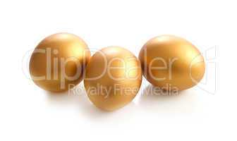 golden egg on a white background