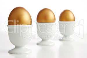 golden egg on a white background