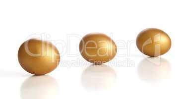 golden egg on a white background