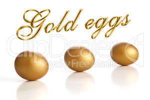 golden egg on a white background