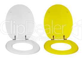 Toilet seat for a toilet bowl isolated on a white background