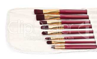 Set of brushes for drawing on a white background