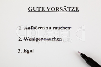 Gute Vorsätze