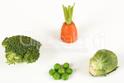 Gemüse und Erbsen