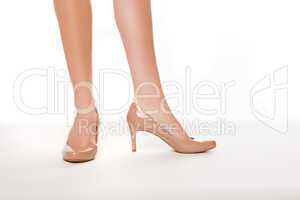 Woman in high heeled shoes