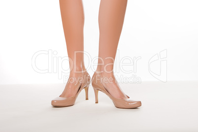 Classic high heeled court shoes