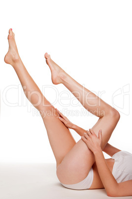 Sexy female legs in graceful pose