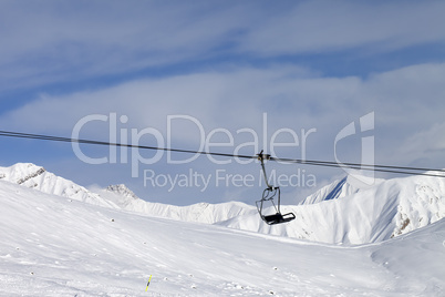 Chair lift at ski resort