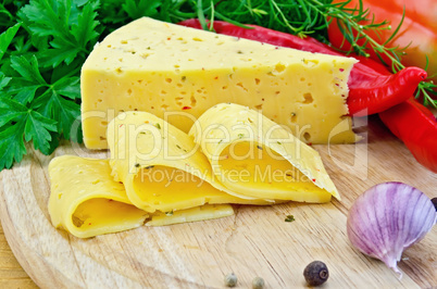 Cheese with spices and herbs