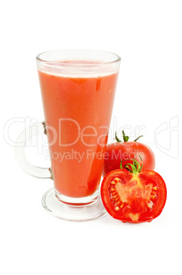 Juice tomato in a tall glass