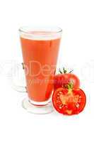 Juice tomato in a tall glass