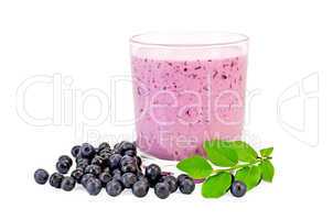 Milkshake with blueberries