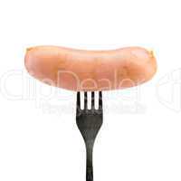 Sausage on a fork