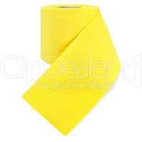 Toilet paper yellow with perforation