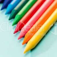Kid's coloring crayons school art