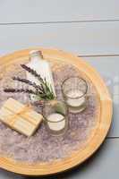 Provence style aromatherapy lavender cosmetic products