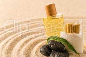Spa therapy cosmetic products with zen stones