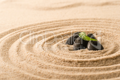 Spa still nature zen stones in sand