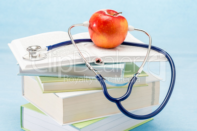 Stethoscope and apple medical healthcare