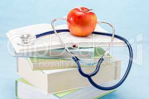 Stethoscope and apple medical healthcare