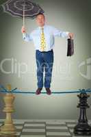 Man balancing on the rope
