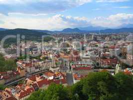 Beautiful scene of Capital City Ljubljana in Slovenia