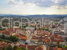 Beautiful  scene of Capital City Ljubljana in Slovenia