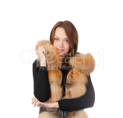 Stylish woman in winter fashion