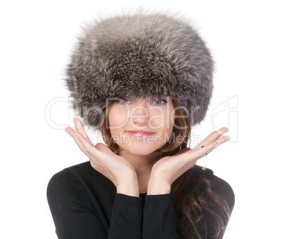Glamorous woman in winter fashion