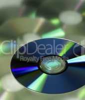 DVD in blurred background