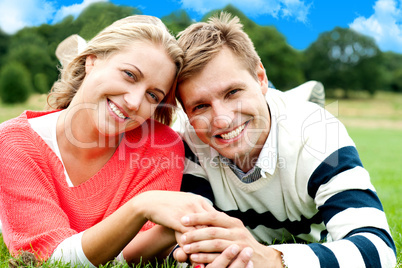 Attractive young couple in love. Great bonding