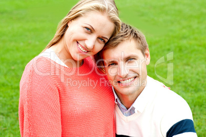 Close up shot of gorgeous young love couple