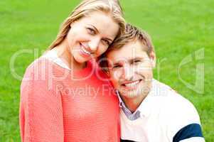 Close up shot of gorgeous young love couple