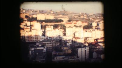 Vintage 8mm. View of small Italian town