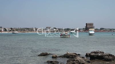 Boats in the sea in southern Italy