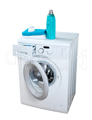 Washing machine and laundry powder for washing.