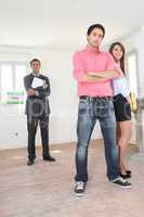 Couple being shown around property