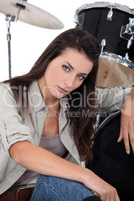 She plays the drums