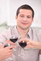 Man toasting with wine
