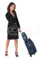 Frau mit Gepäck