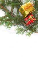 Christmas presents on a tree